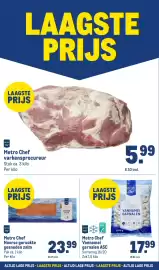 Makro folder week 44 Pagina 2: Metro Chef varkensprocureur €5,99, Metro Chef Noorse gerookte gesneden zalm €23,99