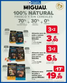 Folleto Carrefour Página 2: EXCLUSIVO CARREFOUR MIGUAUⓇ 100% NATURAL FRESCO Y SIN CEREALES 70% - 30% CARNE O PESCADO FRESCO