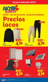 Folleto Ocine Página 1: Livarno - foco solar led €4,99, Crivit - pantalón de chándal €4,99