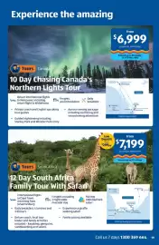 ALDI catalogue Page 19: Tours Canada 10 Day Chasing Canada's Northern Lights Tour €6.999,00