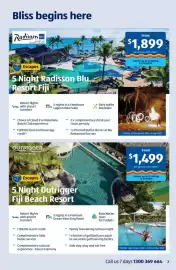 ALDI catalogue Page 7: 5 Night Radisson Blu Resort Fiji €1.899,00