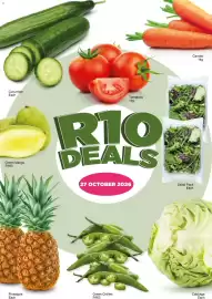 Save catalogue Page 3: Cucumber Each Tomatoes 1kg Green Mango P/KG Pineapple Each 10 DEALS Carrots 1kg 27 OCTOBER 2026 Salad