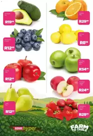 Save catalogue Page 7: Avocados 4's R19 99 Blueberries Punnet R1299 Apples 1kg R12999 Pears 1kg R12999 save hyper Orange 6kg