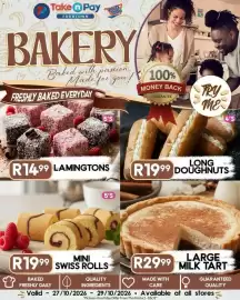 Take 'n Pay catalogue Page 16: Long Doughnuts €19,99, LAMINGTONS €14,99