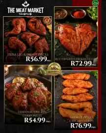 Take 'n Pay catalogue Page 24: Tikka Leg & Breast Pieces €56,99, Tandoori Chicken Curry Pieces €54,99