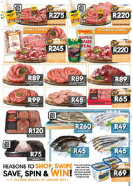 OBC Meat & Chicken catalogue Page 4: OBC Braaiwors €89,00, OBC NYAMA BOERIE, CHAKALAKA, TOMATO BRAA IWORS €89,00