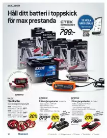 Thansen reklamblad Sida 10: RAZE Startkablar, CTEK Batteriladdare