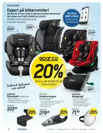 Thansen reklamblad Sida 12: 20% PA ALLA BILBARNSTOLAR FRÅN SPARCO, Sätesskydd för bilbarnstol €103,20