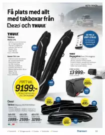 Thansen reklamblad Sida 13: Bagagebox Onto 2 för dragkrok €13.999,00, Takbox Motion 3 XL €9.199,00