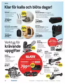 Thansen reklamblad Sida 14: Vinkelslip 20 V – 125 mm €639,20, Multi Cutter €479,20