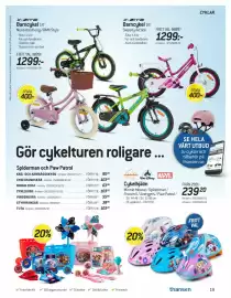 Thansen reklamblad Sida 19: Barncykel 16 €1.299,00, KNÄ- OCH ARMBÅGSSKYDD €95,20