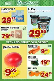 Matvärlden Tensta reklamblad vecka 44 Sida 3: GLASS €29,95, KYCKLING MIDWINGS €79,95