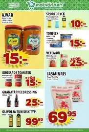 Matvärlden Tensta reklamblad vecka 44 Sida 4: SPORTDRYCK €10,00, TONFISK €15,00