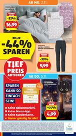 Hofer Flugblatt Seite 50: Home Creation LED Sternen-Lichtervorhang €4,99, Adventuridge Damen-/Herren-Winter-Outdoorhose €9,99