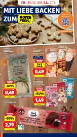Hofer Flugblatt Seite 18: Happy Harvest Demerara Rohrzucker €0,69, Back Family Zuckerdekor Weihnachten €1,49