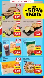 Hofer Flugblatt Seite 27: Backbox Rustikales Landbaguette €0,69, Milsani Pizzakäse gerieben €1,49