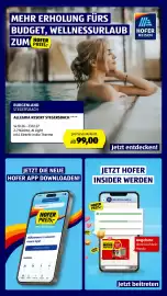 Hofer Flugblatt Seite 3: Allegría Resort Stegersbach **** €99,00, Frischpack Mozzarella €1,99