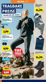 Hofer Flugblatt Seite 38: Crane Damen-/Herren-Hoddie-Decke €14,99, Adventuridge Damen-/Herren Winter Outdoorhose €9,99