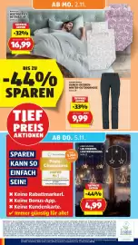 Hofer Flugblatt Seite 50: Home Creation LED Sternen-Lichtervorhang €4,99, Adventuridge Damen-/Herren-Winter-Outdoorhose €9,99