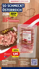 Hofer Flugblatt Seite 8: Sonnhof Speck Hauchfein €1,99