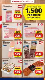 Hofer Flugblatt Seite 9: Sonnhof Cabanossi €2,39, Sonnhof Leberkäse Gebacken €2,49