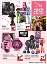 Maximarkt Flugblatt Seite 15: Monster High Wednesday Adams Puppe €42,90, Monster High Zaubertränke €59,90