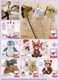Maximarkt Flugblatt Seite 16: Plüsch-Pinguin €24,99, Liegendes Plüschtier €18,99