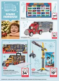 Maximarkt Flugblatt Seite 32: Mini-Autos €7,99, Dickie Baustellen LKW Koffer €34,90