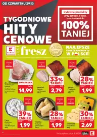 Kaufland gazetka tydzień 44 Strona 10: Filety śledziowe w sosie śmietanowym €1,99, Polędwica sopocka Mazury €1,99