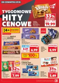 Kaufland gazetka tydzień 44 Strona 12: Batoniki czekoladowe Kinder Chocolate €5,49, Bomboniera Toffifee €19,99