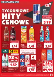 Kaufland gazetka tydzień 44 Strona 14: Napój energetyzujący Red Bull €3,99, Sok z buraka Dawtona €1,49