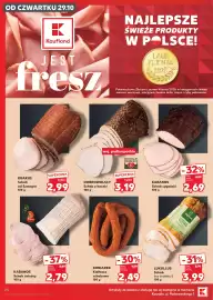 Kaufland gazetka tydzień 44 Strona 26: Schab bez dodatku E Lukullus €3,99, Kiełbasa schabowa Koniarek €2,49