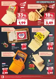 Kaufland gazetka tydzień 44 Strona 29: Ser Królewski wędzony Sierpc €3,49, Ser Grana Padano dojrzewający €5,99