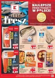 Kaufland gazetka tydzień 44 Strona 38: Pstrąg tęczowy filet ze skórą Blue Bay €4,49