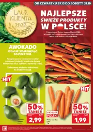 Kaufland gazetka tydzień 44 Strona 5: Marchew polska €1,99, Awokado zielone €2,99
