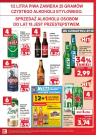 Kaufland gazetka tydzień 44 Strona 55: Piwo Lech Premium €2,99, Piwo Perła Chmielowa 4-pak €2,99
