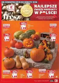 Kaufland gazetka tydzień 44 Strona 6: Dynia hokkaido polska €1,99, Dynia makaronowa €2,99