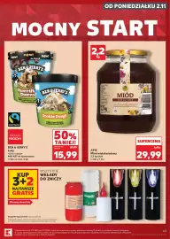 Kaufland gazetka tydzień 44 Strona 63: Lody Cookie Dough Ben & Jerry's €15,99, Miód wielokwiatowy Apis €29,99