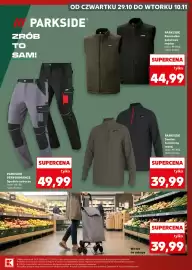 Kaufland gazetka Strona 3: Kamizelka polarowa męska Parkside €44,99, Spodnie robocze Parkside Performance €49,99