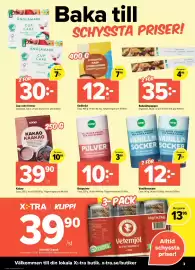 Coop Extra reklamblad vecka 45 Sida 3: Vetemjöl 3-pack €39,90, Bakpulver €10,00