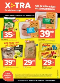 Coop Extra reklamblad vecka 45 Sida 8: Riven mozzarella, Medlemspris €63,00, Färsk kycklingfilé €39,90