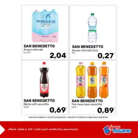 Volantino Iper Tosano settimana 44 Pagina 1: San Benedetto BenCola €0,69, San Benedetto Acqua naturale €2,04