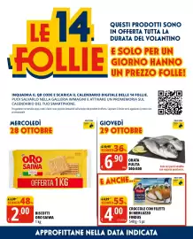 Volantino Tigros Pagina 2: Croccole con filetti di merluzzo Findus €4,00, Orata pulita €6,90
