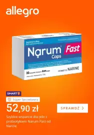 Allegro gazetka tydzień 44 Strona 4: Probiotyk Narum Fast Caps Narine €52,90