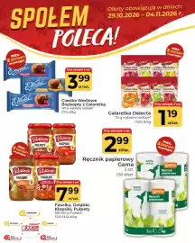 Społem Częstochowa gazetka tydzień 44 Strona 3: Ciastka Wedlowe biszkopty z galaretką malinowe E.Wedel €3,99