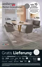 XXXLutz Prospekt Seite 1: Koinor Armlehnstuhl €699,00, Koinor Esstisch €1.599,00