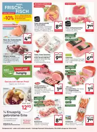 Maximarkt Flugblatt woche 44 Seite 8: Wech Österr. Puten Surbraten Puten Keulenrollbraten €9,99, Frankfurter €7,99