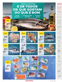 Folheto Continente semana 44 Página 3: Filete de dourada fresco €2,99, Salmão inteiro pequeno €8,99