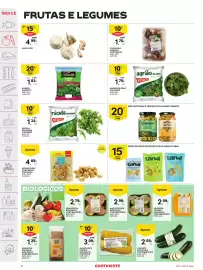 Folheto Continente semana 44 Página 8: ÍNDICE FRUTAS E LEGUMES ME Mais de 15% Desconto Direto 5,99€ 4.99€ ALHO SECO KG 10%