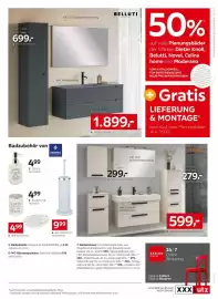 XXXLutz Prospekt woche 44 Seite 17: Belluti Badezimmer €1.899,00, Seifenspender €4,99